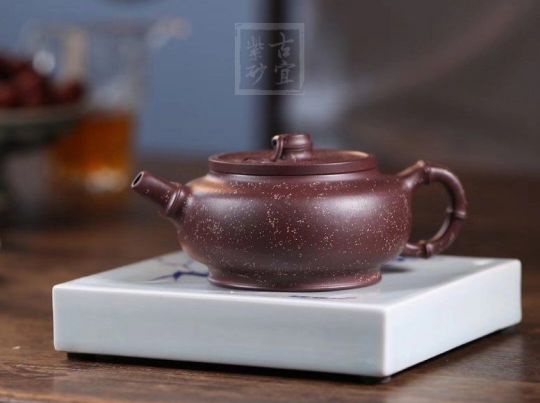 《金砂竹韻》宜興紫砂壺純手工底槽青，段泥泡茶壺