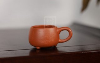 《帶把朱泥品茗杯》 《帶把朱泥品茗杯》