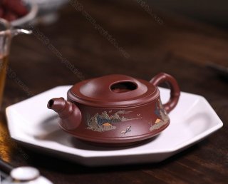 泥繪牛蓋壺 泥繪牛蓋壺