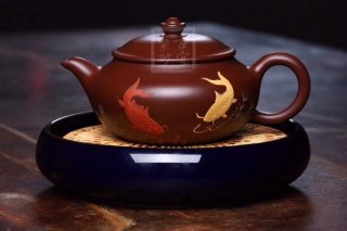 《年年有余》宜興紫砂壺實力派老師手工茶壺茶具黃龍山大紅袍 《年年有余》宜興紫砂壺實力派老師手工茶壺茶具黃龍山大紅袍