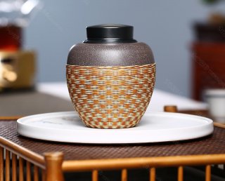 竹編茶葉罐 竹編茶葉罐