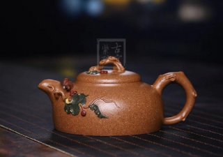 《閑情逸致》宜興紫砂壺全手工工藝美術師茶具純泡茶壺七彩桂花砂 《閑情逸致》宜興紫砂壺全手工工藝美術師茶具純泡茶壺七彩桂花砂