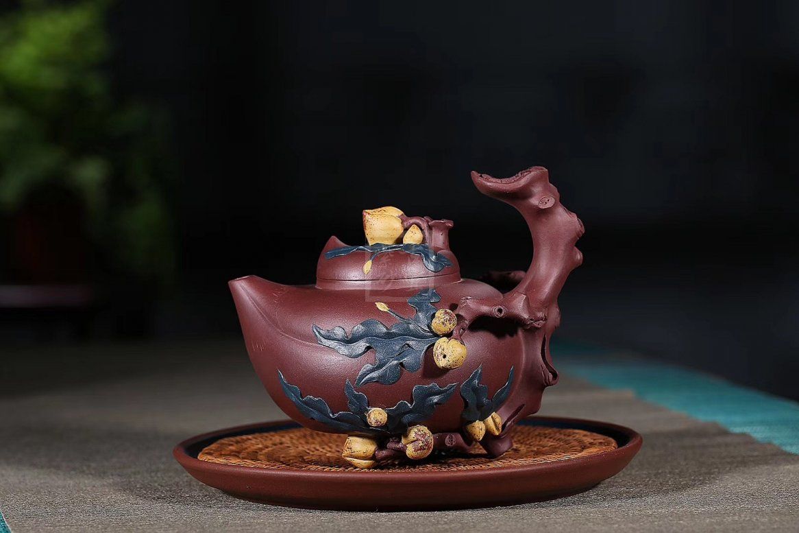 《多子多?！芬伺d紫砂壺高級工藝美術師純手工底槽青中壺茶具泡茶壺創新壺